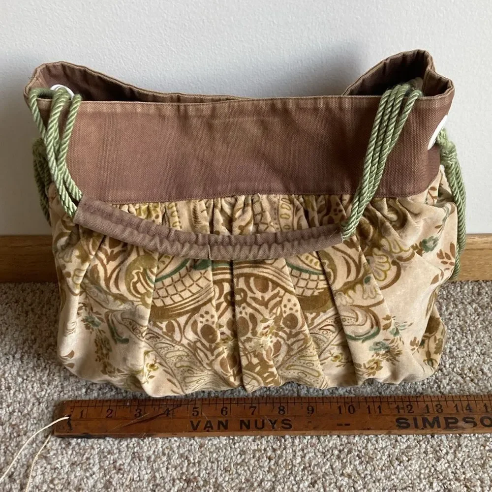 Monday Morning Studios Etsy Velvet Paisley Shoulder Bag Purse Boho Hippie